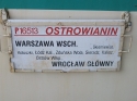 Tabliczka pocigu pop. ''Ostrowianin''