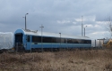 Wagon sypialny Kolei Ukraiskich stoi na terenie PESY Bygdoszcz.